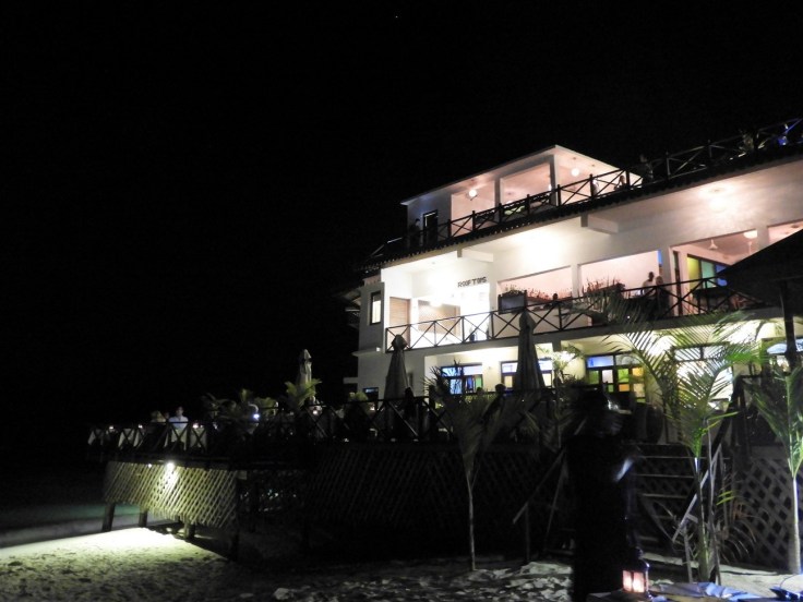 Dining on beach at Saruche in Nungwi