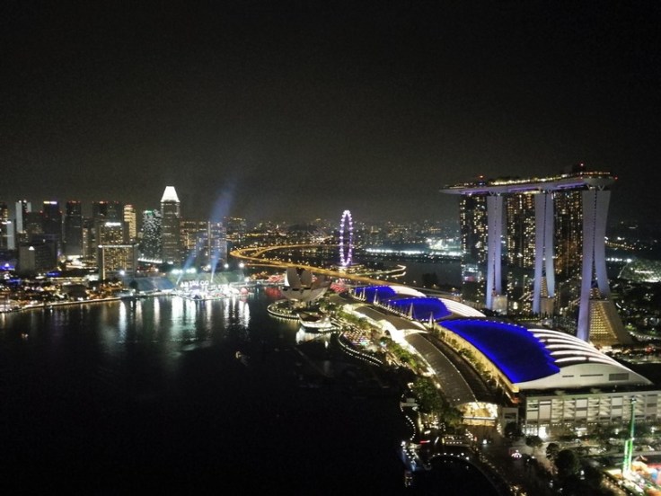 View from LeVel33 craft brewery & restaurant, Singapore