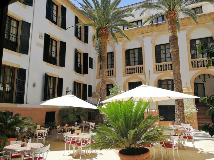 The courtyard of Hotel Born in Palma de Mallorca